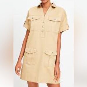 LOFT Twill Patch Pocket Short Dress Size XS